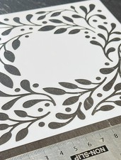 Stencil Christmas wreath
