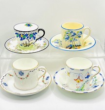 Bone China Demitasse Duo:Royal Doulton, Burslay Ware, Atlas China & Wetley China