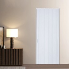 White PVC Folding Door Sliding