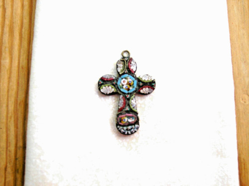Antique micro mosaic - antique, cross