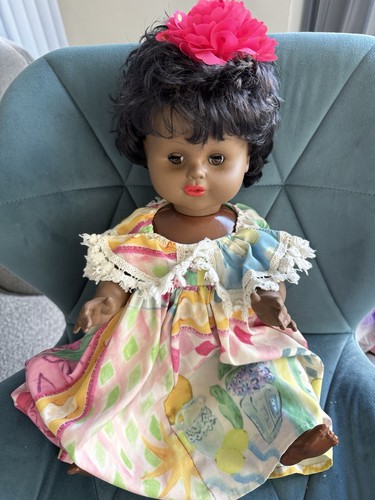 Vintage black doll 1970s - vintage,