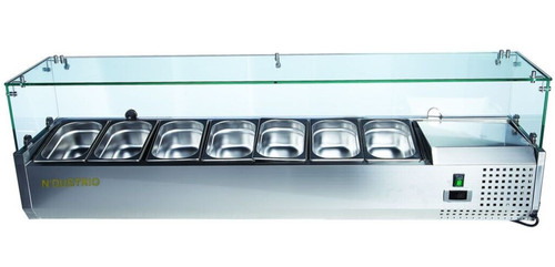Glass refrigerated saladette - refrigerated,