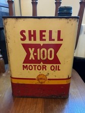 SHELL X-100 Vintage Oil Can