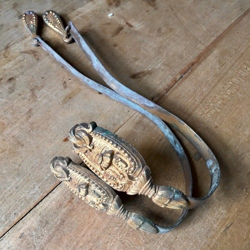 Antique brass curtain tie - curtain,