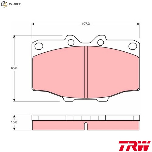 Brake pad set disc - disc,