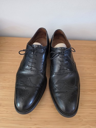 Cheaney black leather brogue - leather,