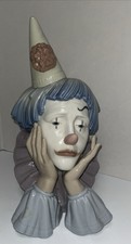 Lladro Sad Clown Bust