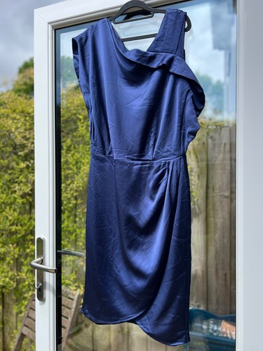 Reiss blue satin gorgeous - blue,