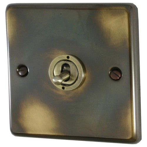 Aged antique brass - brass, toggle