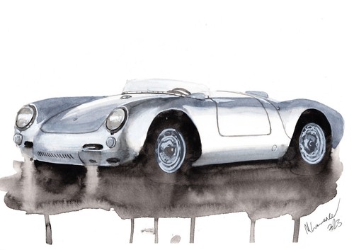 Painting porsche 550 - of,