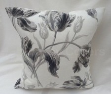 Laura Ashley Designer Cushion Cover "GOSFORD" Charcoal Fabric Various Sizes