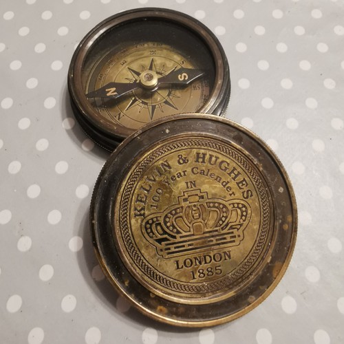 Nautical brass compass kelvin - compass,