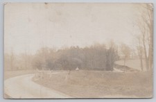RPPC Faded Rural View Figure