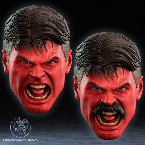 Red hulk mask yosh studios - hulk,