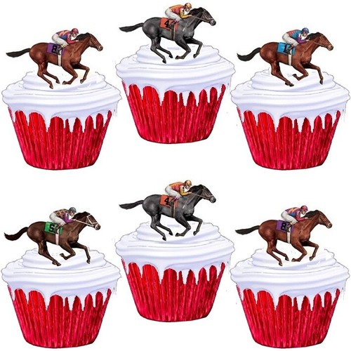 Horse racing stand cup cake - up,