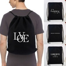 Classic Drawstring Backpack Swimming Gym Bag Sport Shopping Shoulder Bag