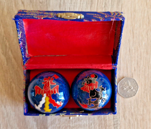 Blue baoding balls with - baoding,