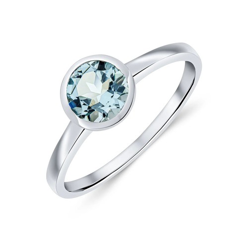 9ct white gold - gold, round