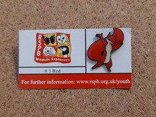 RSPB RED #3 SQUIRREL Wildlife Explorers Charity Pin Badge