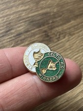 Vintage Glasgow Celtic Double Winners Coffer Enamel Badge