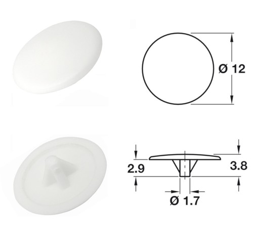 White matte plastic press fit - plastic, press-fit