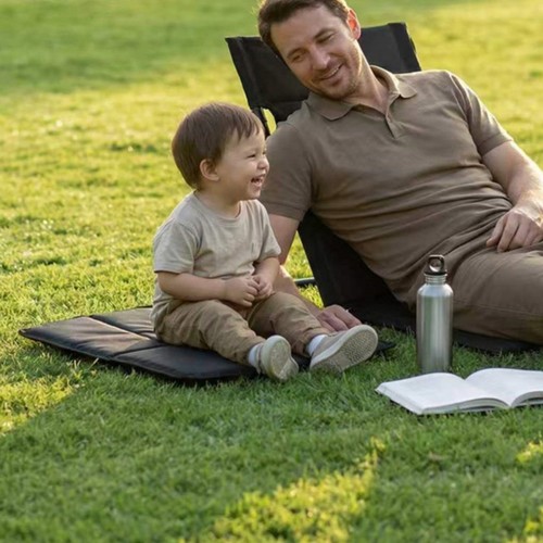 Foldable ground chair with - chair,