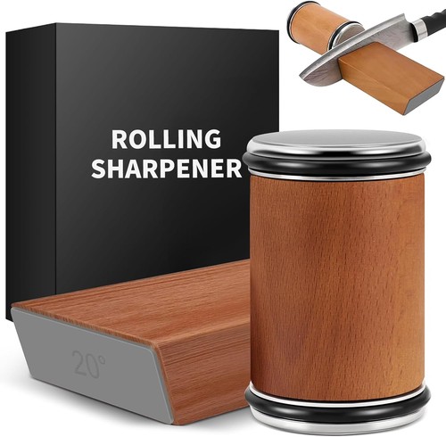 Rolling knife sharpener - rolling, and
