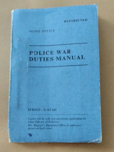 Police war duties manual - manual, 1965