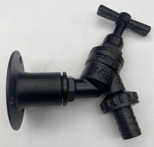 BLACK  (MATT) Garden Tap Brass