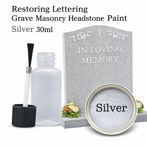 Restoring lettering grave - restoring,