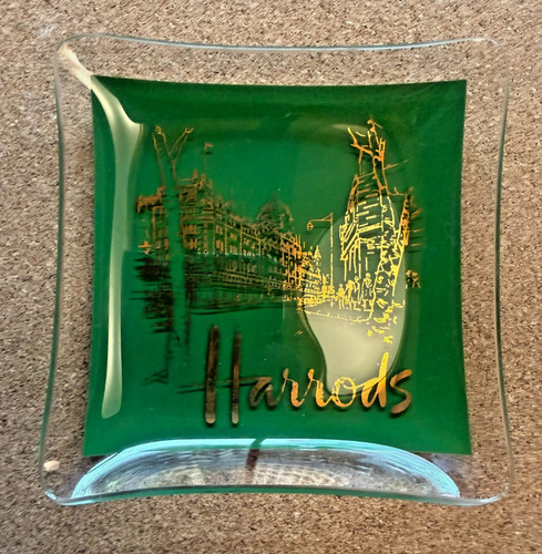 Vintage harrods green glass - vintage,