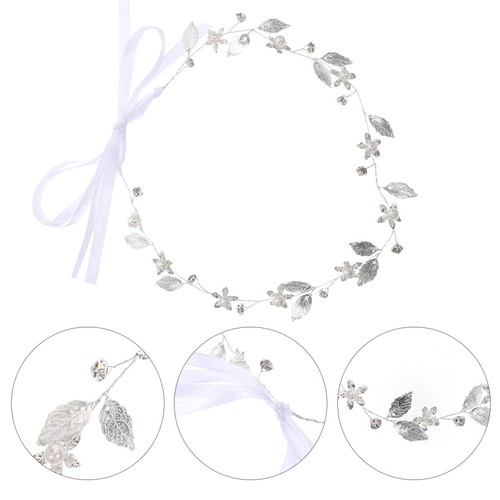 Silver leaf bridal hair - bridal, vine