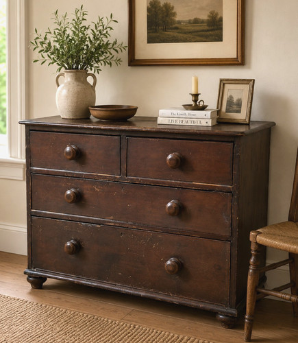 Victorian pine chest - chest, of