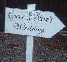 Rustic Wedding This Way Sign