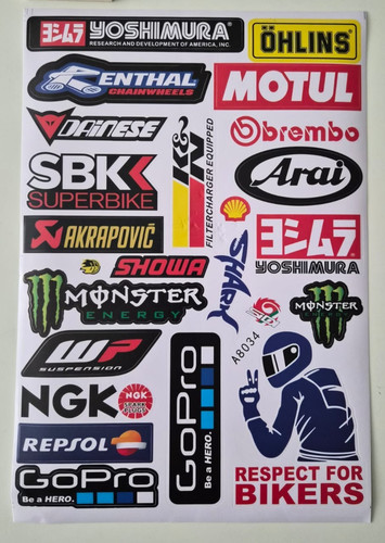 Motorbike sticker sheet - motorbike,