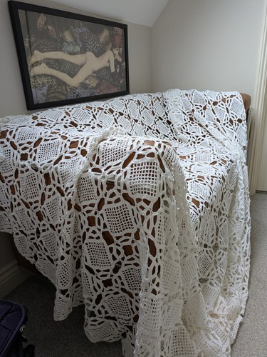 Vintage large hand crochet - vintage,
