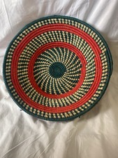 Woven african basket 40cm wide - woven,