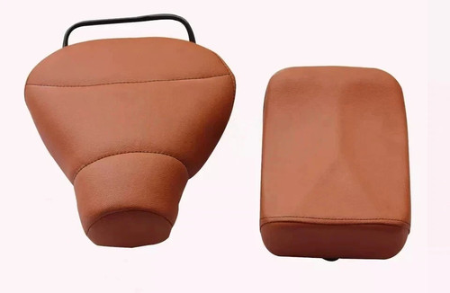 Tan vespa front saddle rear - front,
