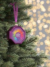 New Quality Street Tin Christmas Bauble. John Lewis. Xmas Glass decoration.