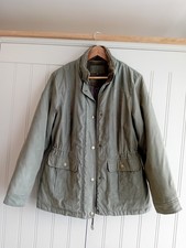 Pur Una Womens Khaki Green Jacket Drawstring Waist Size M