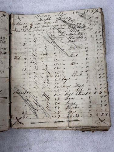 Antique scrap book 1898 ledge - book,