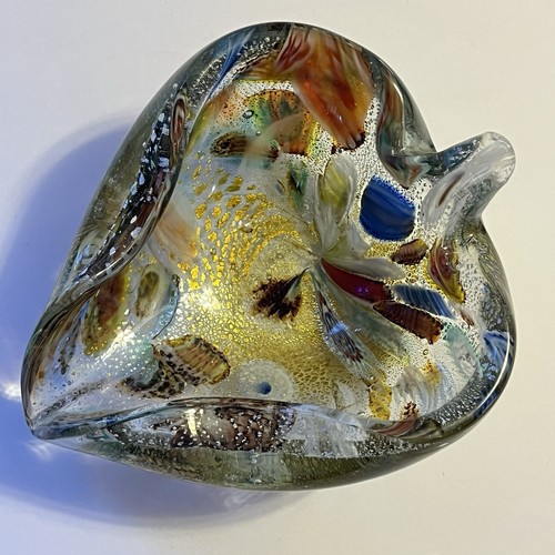 Murano tutti frutti leaf bowl - leaf,