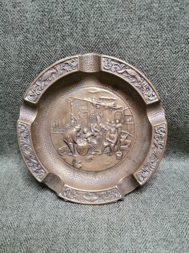 Vintage solid brass ashtray - solid,