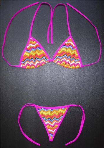 Boho pink chevron string - boho,