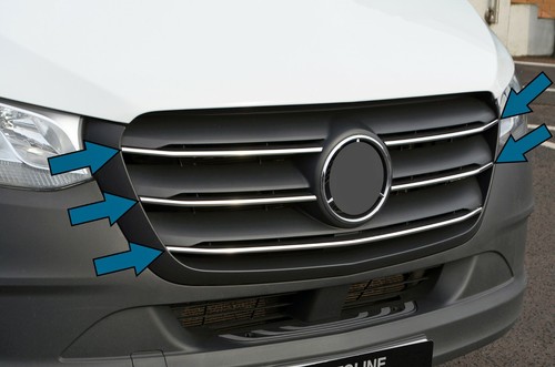 Chrome front grille trim - front,