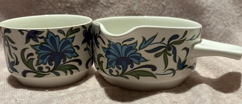 Vintage midwinter blue floral - vintage,
