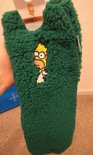 Homer Simpson bush meme Slipper socks size 6 - 8 uk