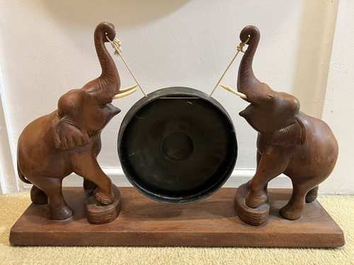 Large wooden elephant dinner - elephant,