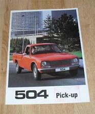 Peugeot 504 Pick Up Brochure 1981