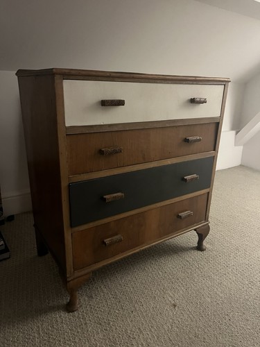 Vintage walnut wooden - vintage, front